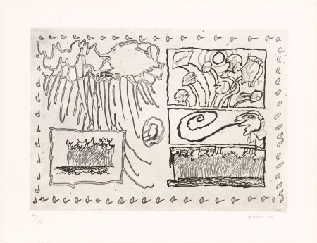 Aguafuerte Alechinsky - Le rêve de l’ammonite