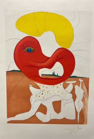 Aguafuerte Dali - Le Sang du yin et du yang ( La conquista del Cosmos)