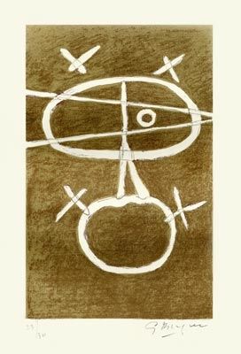 Litografía Braque - Le signe