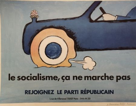 Litografía Savignac - Le Socialisme, ça ne marche pas