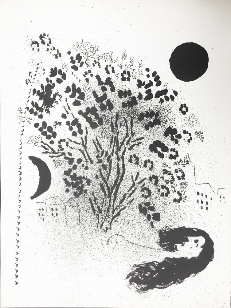 Litografía Chagall - LE SOIR. Evening (1952).