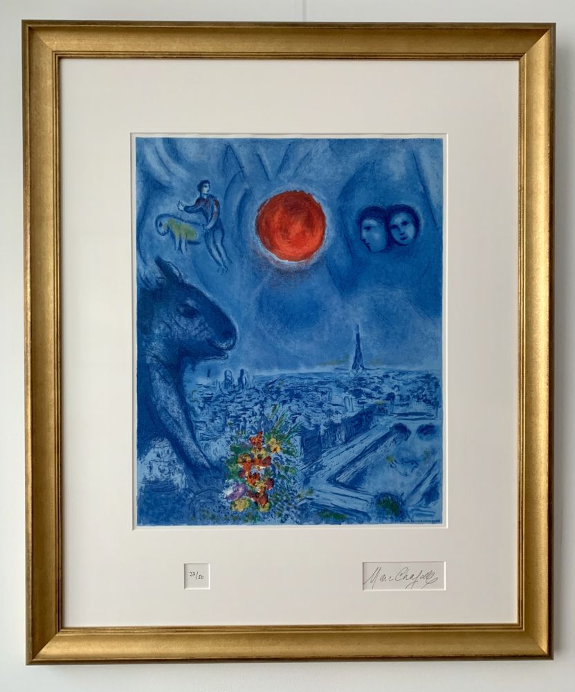 Litografía Chagall - Le Soleil de Paris