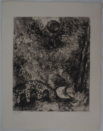 Grabado Chagall - Le soleil et les grenouilles