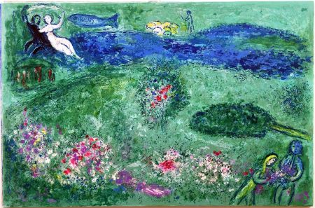 Litografía Chagall - LE VERGER (Daphnis et Chloé - 1961)