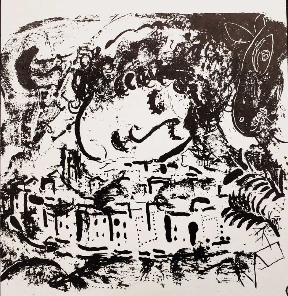 Litografía Chagall - Le village