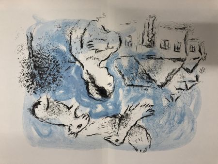 Litografía Chagall - Le village