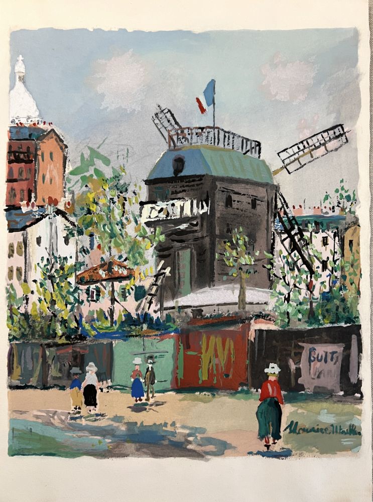 Libro Ilustrado Utrillo - LE VILLAGE INSPIRÉ. Avec 12 gouaches par Maurice Utrillo (1954)