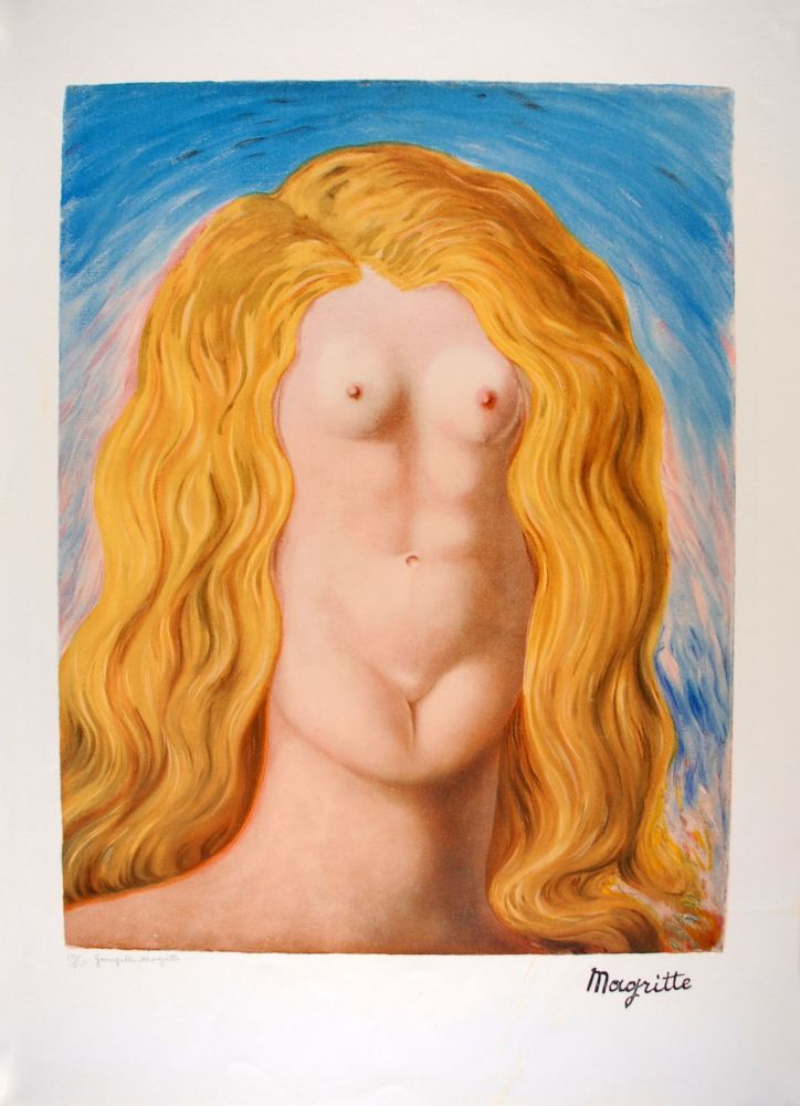 Litografía Magritte - Le Viol - The Rape