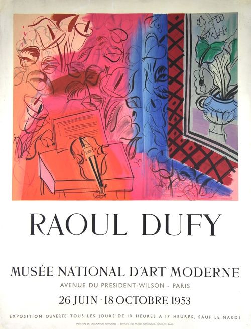 Litografía Dufy - Le Violon  Exposition  Mourlot
