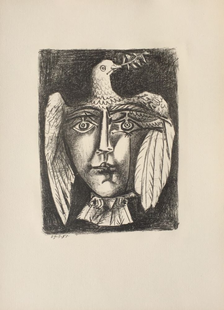 Litografía Picasso - Le Visage de la Paix (B. 687)