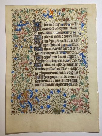 Sin Técnico Dunois - Leaf from a Book of Hours, use of Rouen