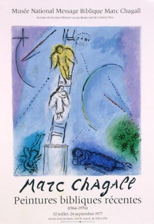 Litografía Chagall - L'Echelle de Jacob
