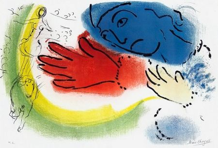 Litografía Chagall - L’ecuyere (The Woman Circus-Rider)
