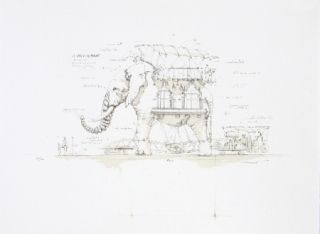 Litografía Delarozière - L'Elephant