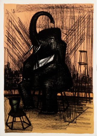 Litografía Buffet - L'Eléphant, 1968
