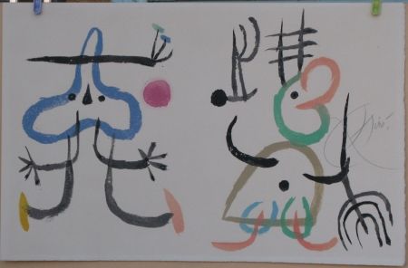 Litografía Miró - L'enfance d'Ubu