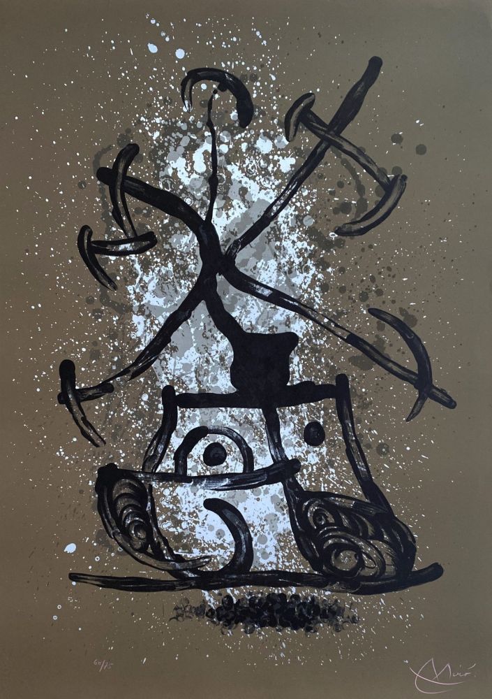 Litografía Miró - L'entraîneuse - brun