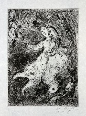 Aguafuerte Chagall - L’envolée
