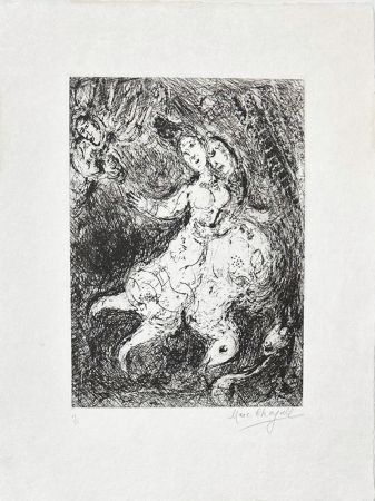 Grabado Chagall - L'envolée