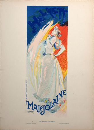 Litografía De Feure - Les Affiches illustrées : Marjolaine, 1896