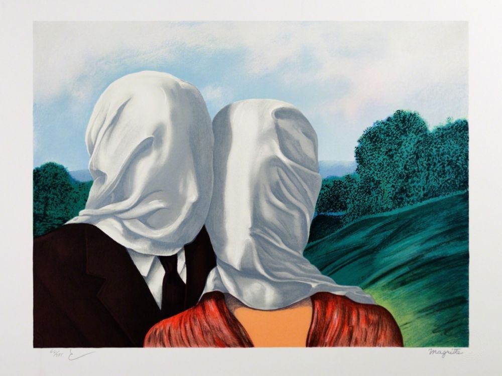 Litografía Magritte - Les Amants