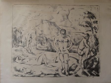 Litografía Cezanne - Les Baigneurs / The Bathers (Large plate)