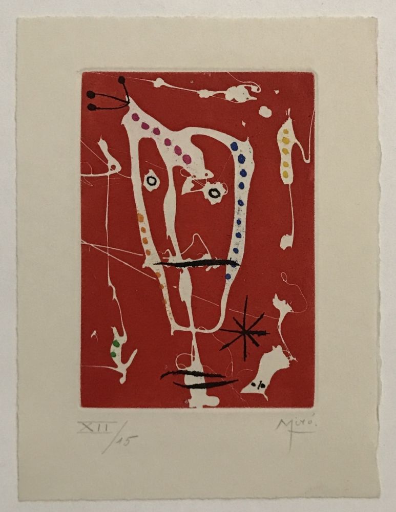 Grabado Miró - Les Brisants (Red)