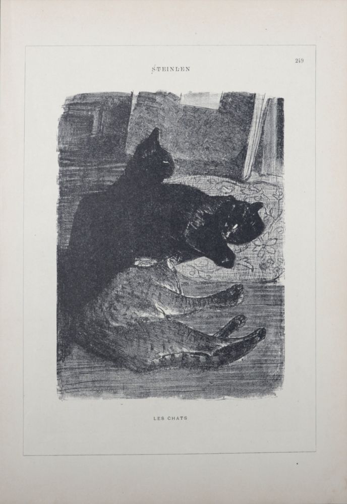 Litografía Steinlen - Les Chats