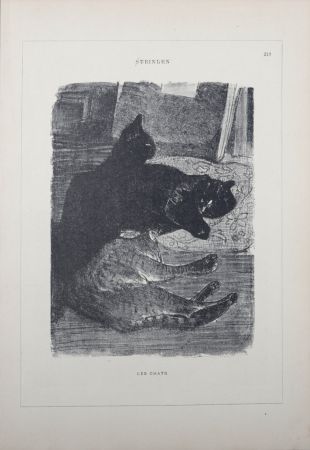 Litografía Steinlen - Les Chats