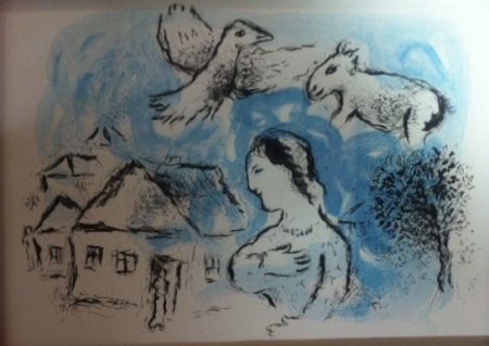 Litografía Chagall - Les chemins de l'amitié, le village