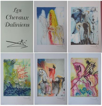 Litografía Dali - Les chevaux de Dali