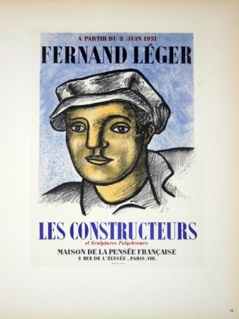 Litografía Leger - Les Constructeurs Maison de la Pensée Française