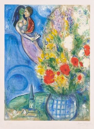 Litografía Chagall - Les Coquelicots (Red Poppies)