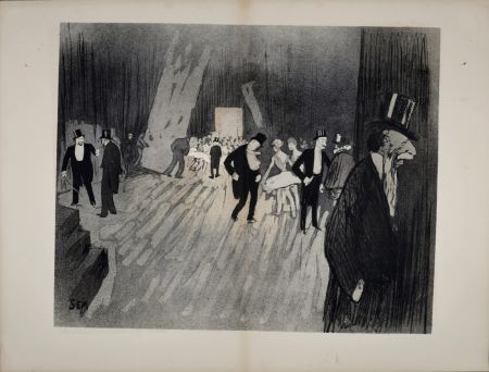 Litografía Goursat - Les coulisses de l'opéra, 1901