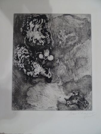 Aguafuerte Chagall - Les deux Coqs