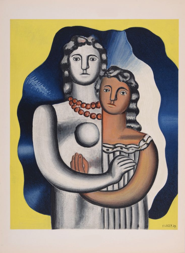 Litografía Leger - Les deux figures, 1955