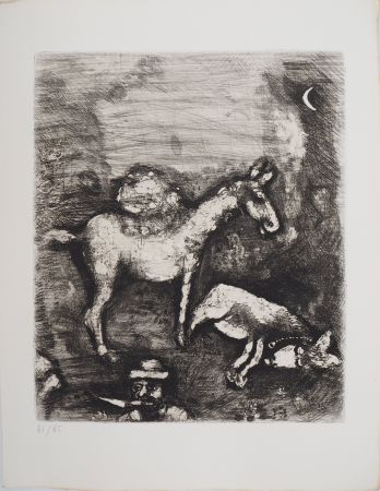 Grabado Chagall - Les deux mulets