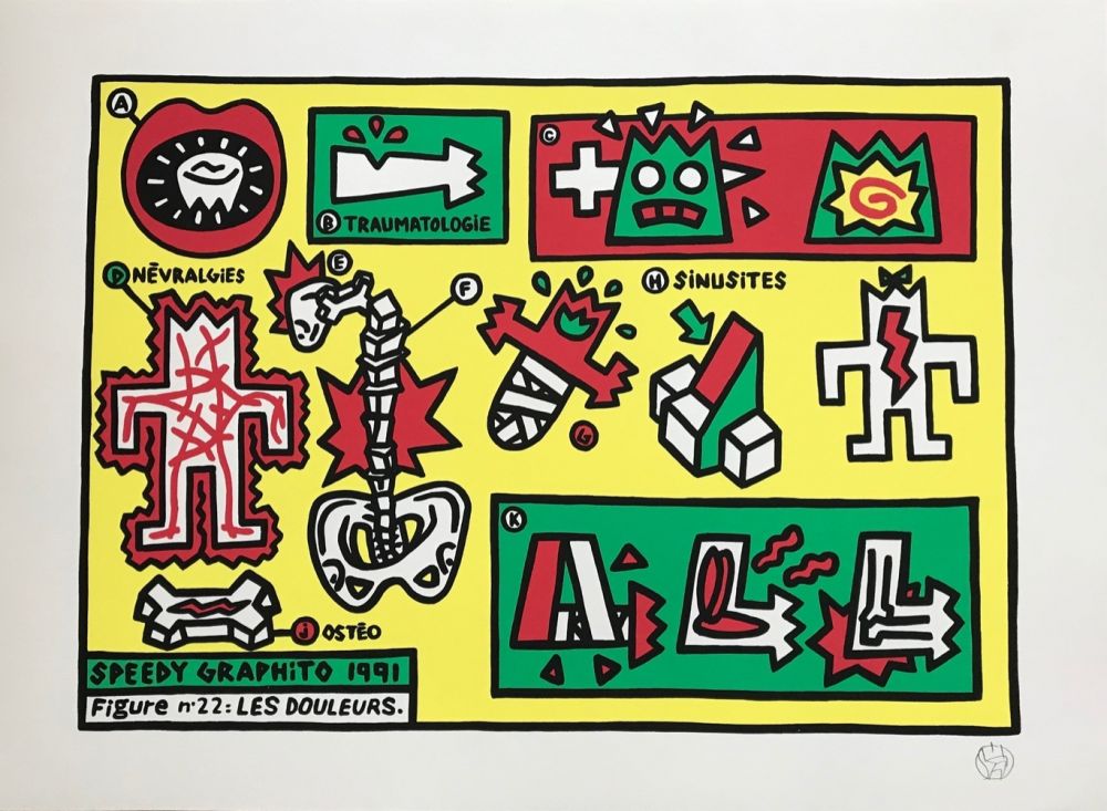 Serigrafía Speedy Graphito - Les Douleurs. Prix Spécial Etrennes