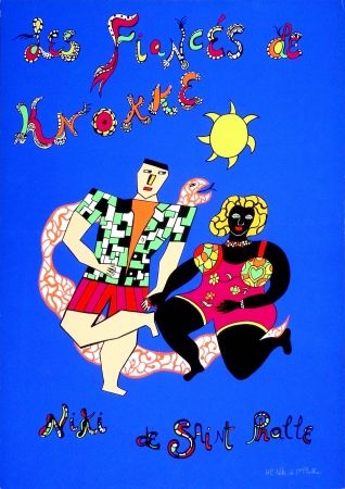 Serigrafía De Saint Phalle - Les fiancés de Knokke