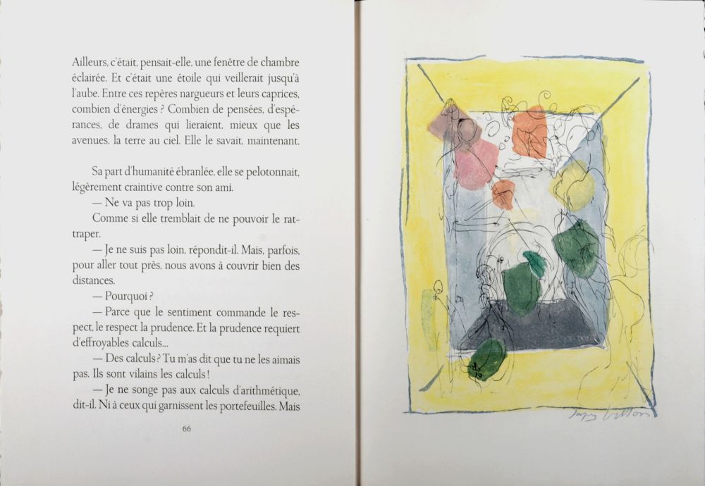 Grabado Villon - Les frontières du matin, 1962 - Full book (Hand-signed & numbered!)