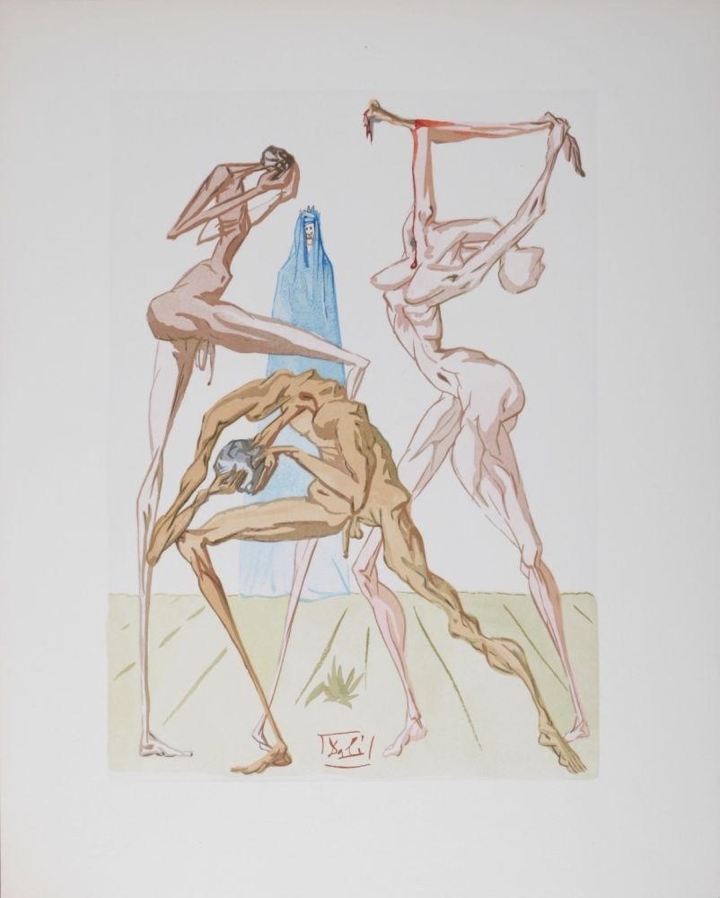 Litografía Dali - Les habitants de Prato