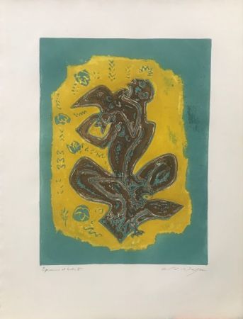 Aguafuerte Y Aguatinta Masson - Les Hain-Teny, le mangeur d'épervier,planche 9 