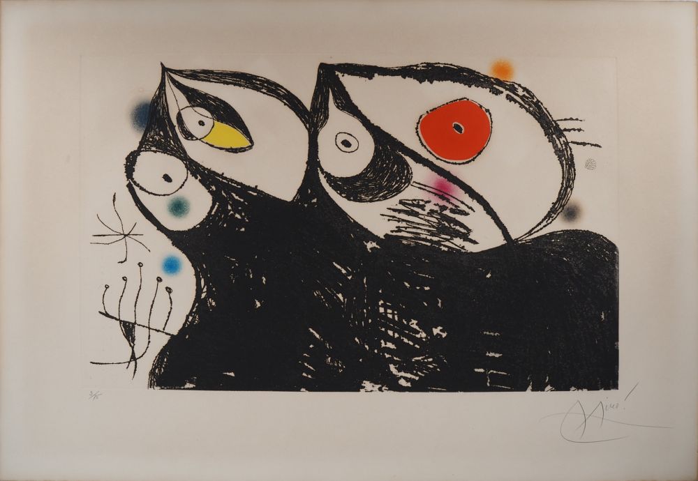Grabado Miró - Les Hirondelles