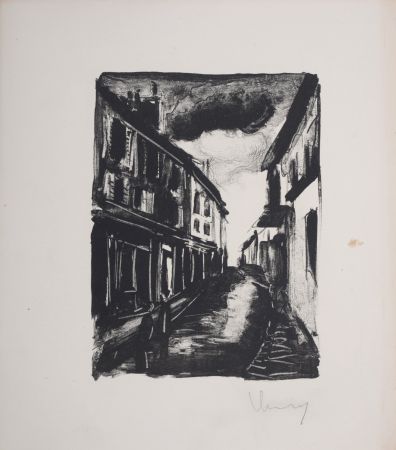 Litografía Vlaminck - Les Hommes Abandonnés, 1927