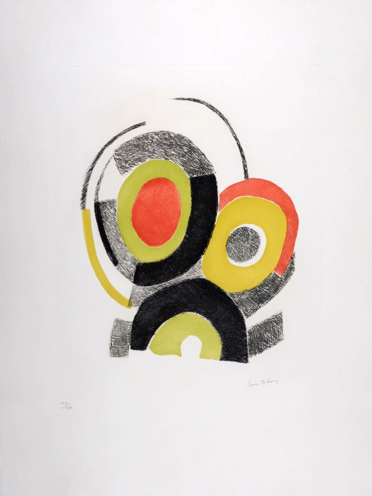 Grabado Delaunay - Les Illuminations de Rimbaud, 1973 - Hand-signed