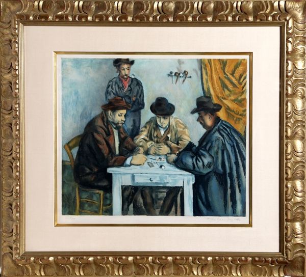 Aguatinta Villon - Les Joueurs des Cartes (The Card Players) after Cezanne