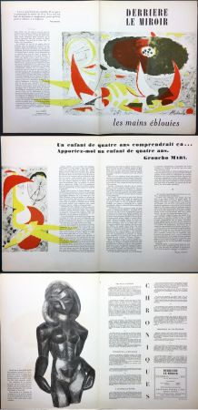 Libro Ilustrado Alechinsky - LES MAINS ÉBLOUIES. (Derrière le Miroir n° 32. Octobre 1950)