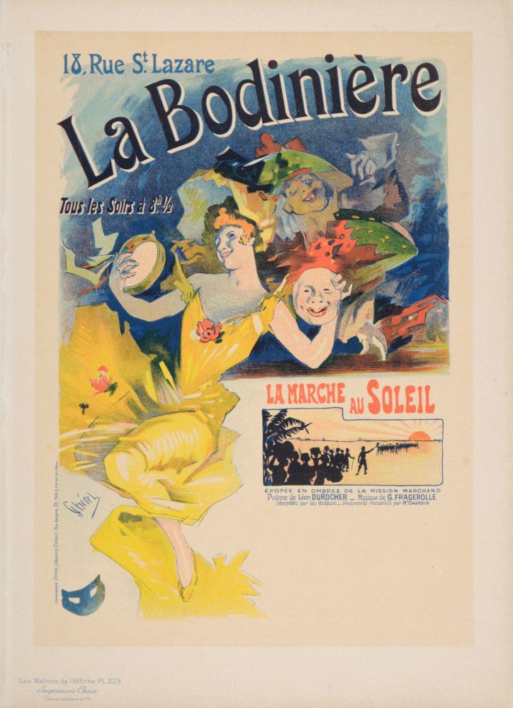 Litografía Cheret - Les Maitres de l'Affiche : La Bodinière, c. 1900