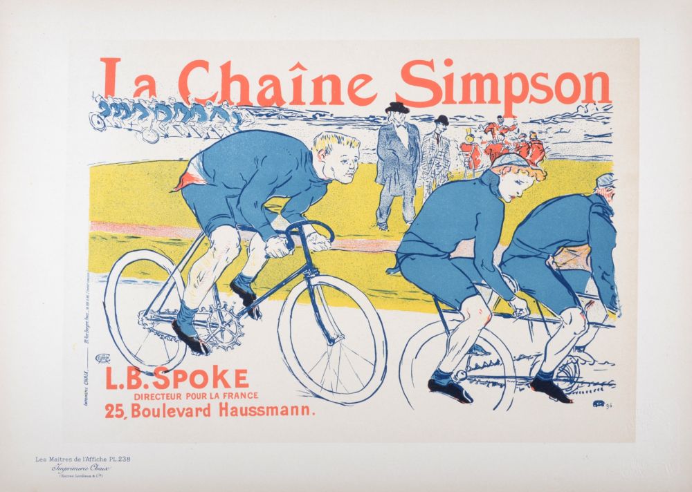 Litografía Toulouse-Lautrec - Les Maîtres de l' Affiche : La Chaîne Simpson, 1900