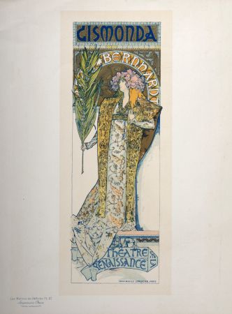 Litografía Mucha - Les Maîtres de l'Affiche : Gismonda (Sarah Bernhardt), 1896
